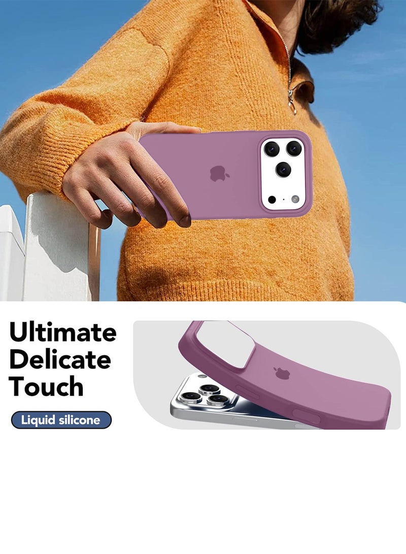 دبليو تيك غلاف هاتف أبل آيفون 17 برو ماكس 5G 2025 من السيليكون السائل بجودة فاخرة (MCRPSN) - بنفسجي - Image 2