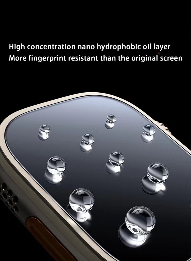 Tempered Glass Screen Protector for Apple Watch Ultra/Ultra 2 - 3 Pack Anti-scratch Protective Full Coverage Waterproof Bubble-Free HD 9H Clear Film for Watch Display Screen Accessories 49mm - Image 3