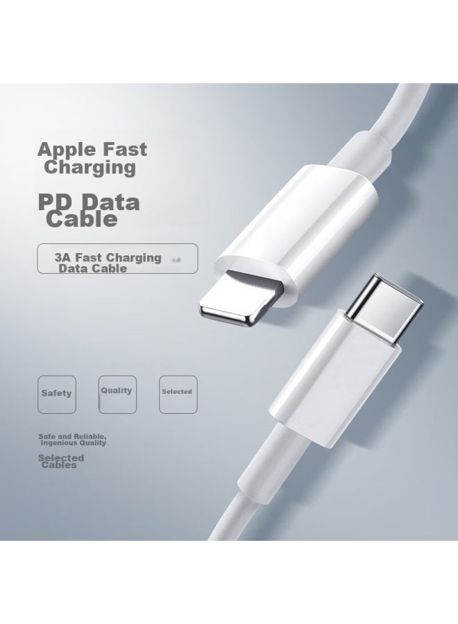 Zitai Suitable For Apple 8-14 Pd Fast Charging Cable, Charging Cord For Iphone 14/13/12/11/xs/xr/8, Phone Charger Cable, Usb Power Cord, 1 Meter, White - Image 2
