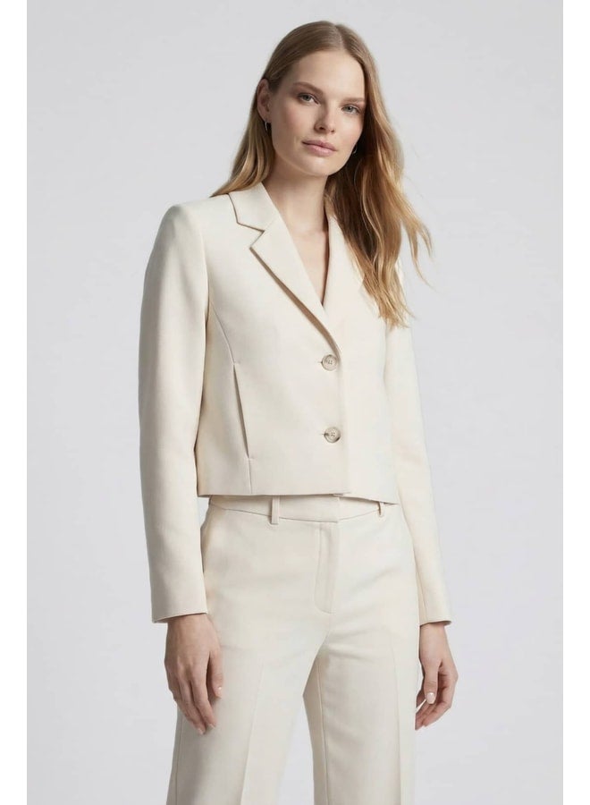 Masha&Kate Ecru Short Blazer Jacket. - Image 1