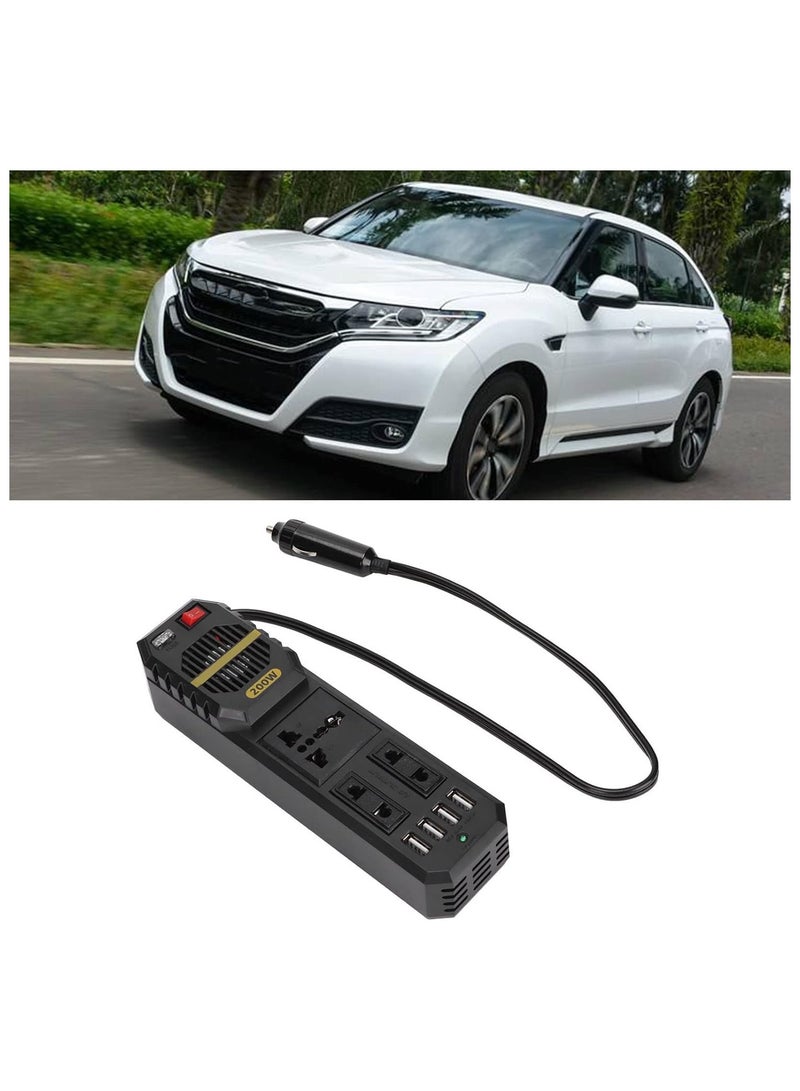 ELTRAZONE Power Inverter 200W 3 AC Socket 4Power Inverter 200W 4 USB Ports - Image 5