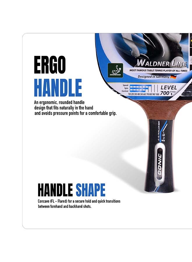 DONIC Waldner 700 Table Tennis Bat – Professional Ping Pong Paddle with 5-Ply Wood Blade, High-Grip ITTF-Approved Rubber, Advanced Speed, Spin & Control for Competitive & Recreational Players - Image 5