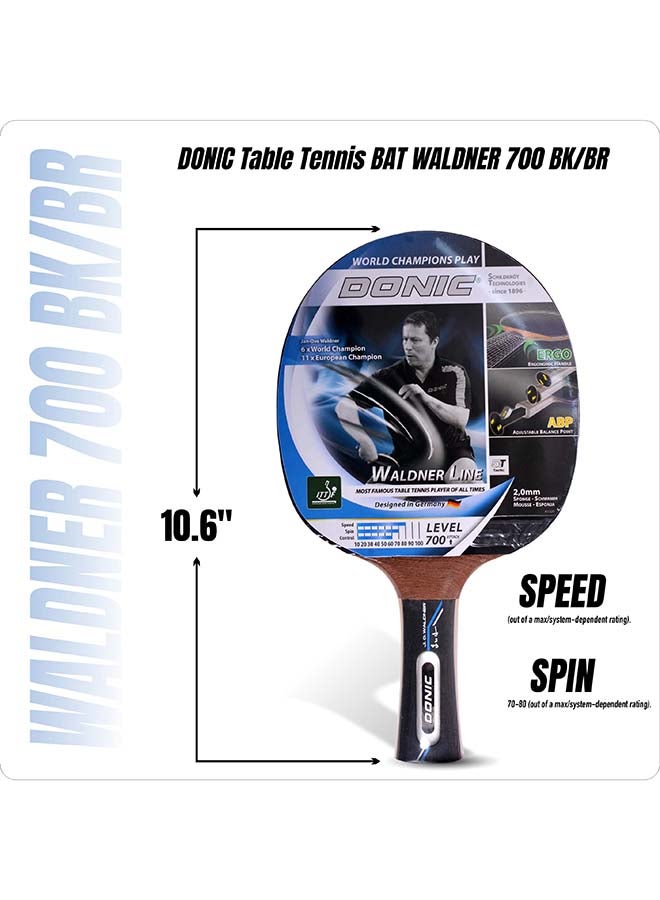 DONIC Waldner 700 Table Tennis Bat – Professional Ping Pong Paddle with 5-Ply Wood Blade, High-Grip ITTF-Approved Rubber, Advanced Speed, Spin & Control for Competitive & Recreational Players - Image 4