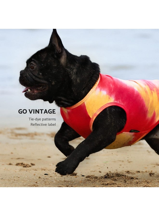 فيت وورم قميص فيت وورم للكلاب، عبوة من قطعتين، صبغات ربط، ملابس للكلاب الصغيرة والأولاد، ملابس للقطط الأليفة، قطن مسامي، برتقالي، أزرق، مقاس XXL - Image 3