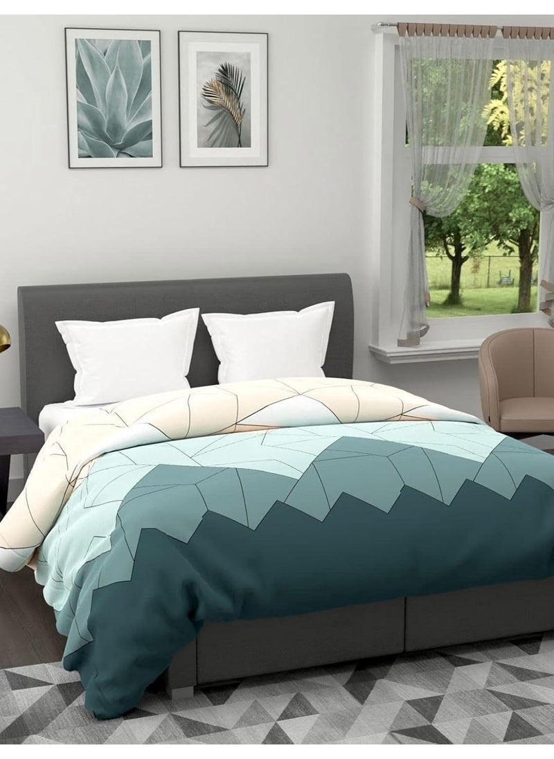 PRISCILLA PRISCILLA 150 GSM Glace Cotton 250 TC Printed Single Bed Reversible AC Comforter Blanket Quilt Duvet All Seasons Lightweight for All WeatherSeason 60x90 Inches Design2  - Image 1