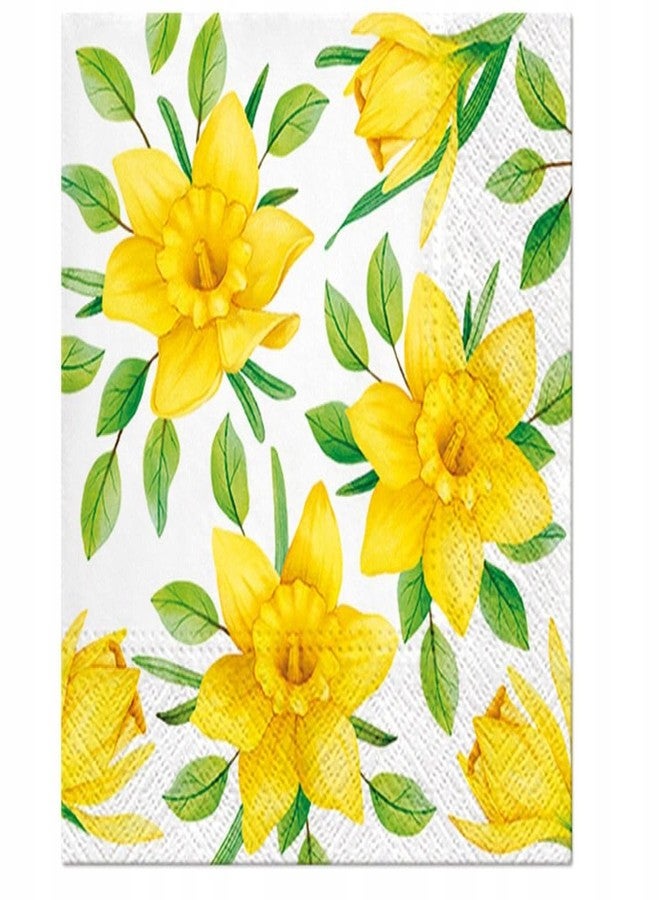 Importer AM Spring Summer Flowers Paper Napkins Luncheon Size Decoupage Disposable 20-Count -13" x 13" (Unfolded) (Daffodils in Bloom) - Image 2