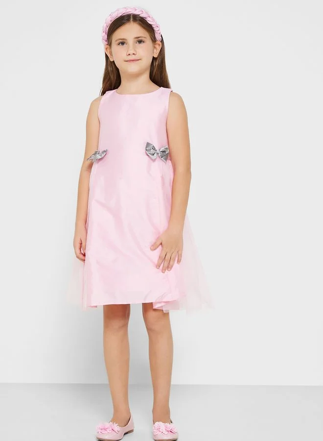 Pinata Party Wear Dress With Bow Detailing On Waist
