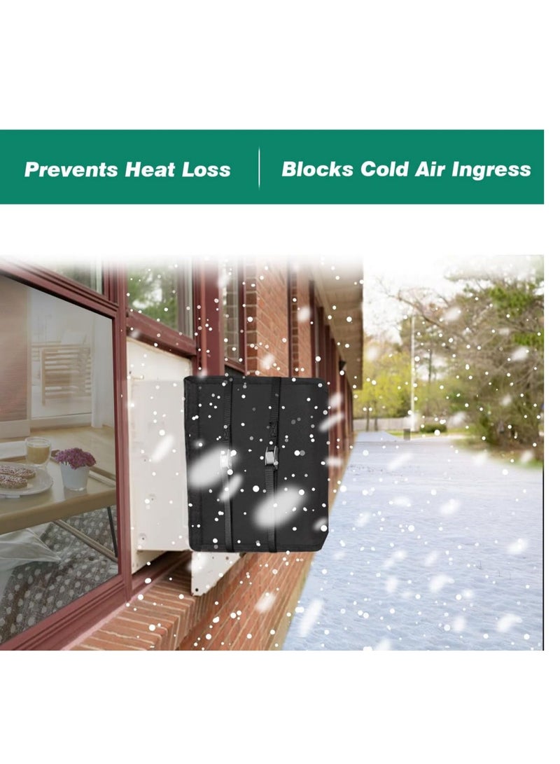 SYOSI Waterproof Insulated Outdoor Window Air Conditioner Cover for Outside AC Unit Dust-Proof Waterproof AC Cover Outdoor Window AC Protection Cover , 17x 13x 12 Inches (Wx Hx D)- Black  - Image 4