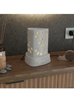 Medhini Medhini by Earth Store Small Whisper Electric Ceramic Aroma Diffuser Fragrance Humidifier Aroma Oil Burner for Office Home Dcor Aromatherapy White  - Image 4