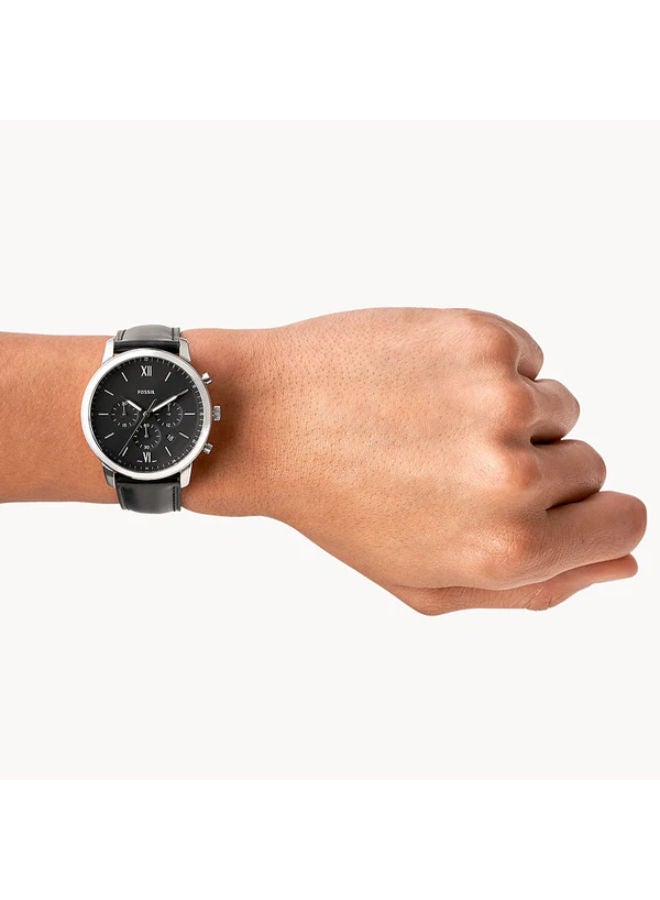 فوسيل Men Leather Chronograph Wrist Watch FS5452 - Image 3