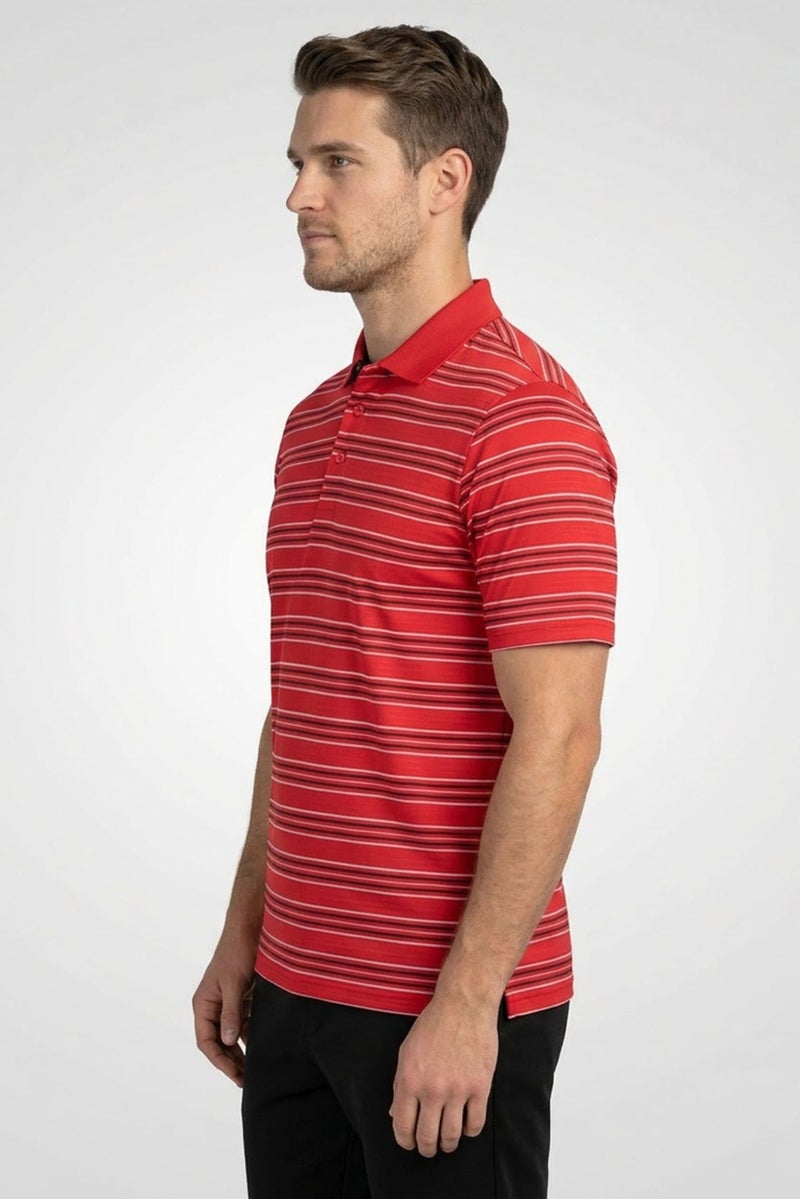 Ping Men Sportswear Fit Short Sleeve Outdoor Polo Shirt, Red - Image 3