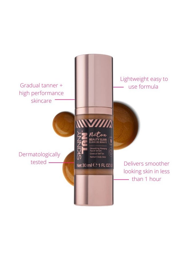 Skinny Tan - Notox Beauty Elixir Facial Serum Lightweight Easy To Use Formula Delivers Smoother Looking Skin In Less Than One Hour Calms And Hydrates Dermatologically Tested 1 Oz - Image 1