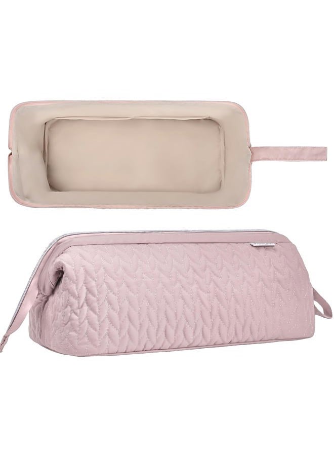 KarSyon Shark Flex Style Case for Dyson Airwrap Hair Dryer Brush Revlon Hair Tools Travel Bag Carrying Case Flat Curling Iron Organizer (Pink) - Image 3