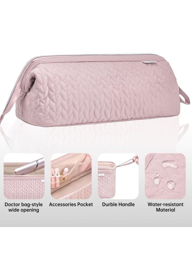 KarSyon Shark Flex Style Case for Dyson Airwrap Hair Dryer Brush Revlon Hair Tools Travel Bag Carrying Case Flat Curling Iron Organizer (Pink) - Image 5