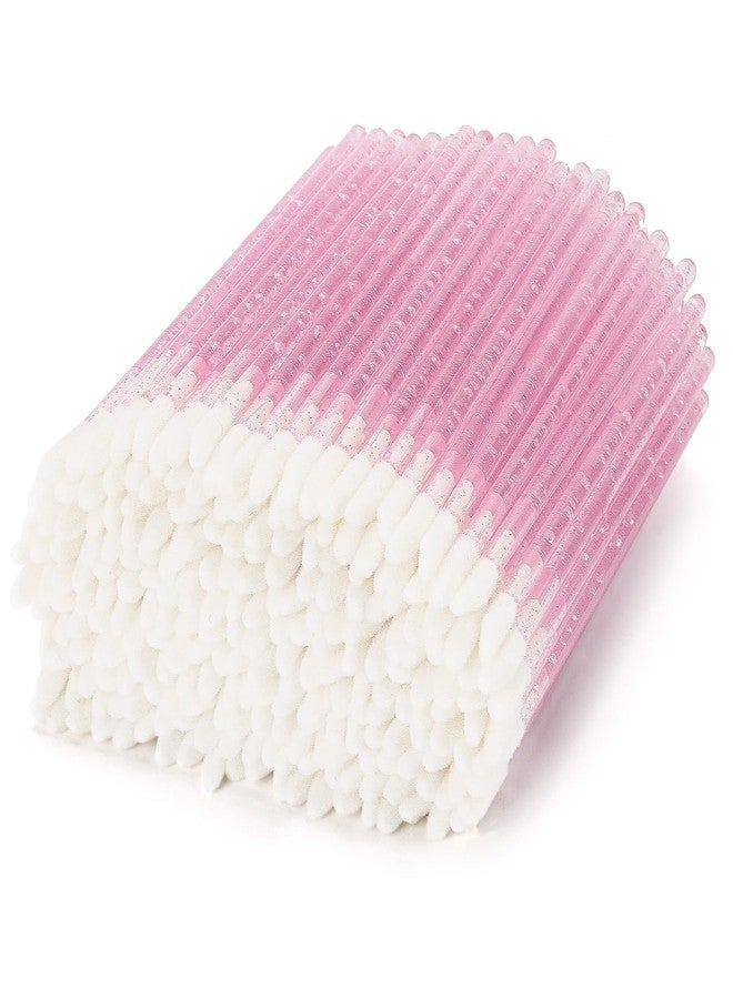 Tbestmax 200 Lip Applicators Disposable Lip Brushes Crystal Lipstick Lip Gloss Wands, Pink - Image 1