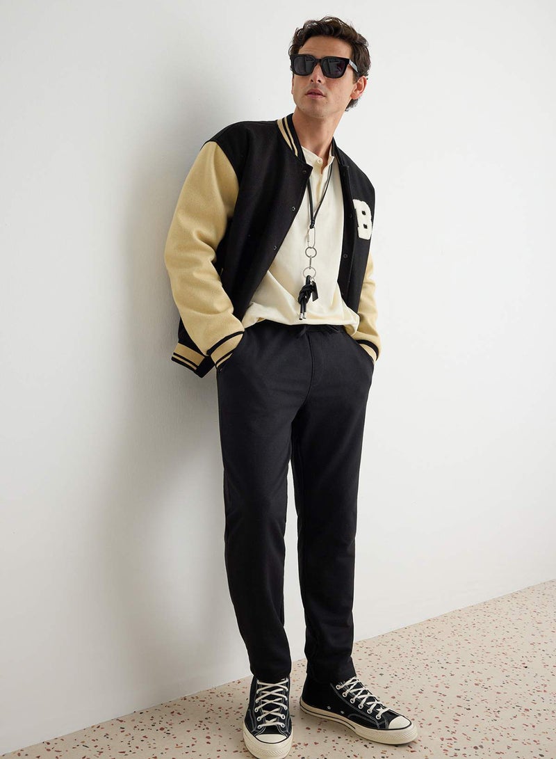 trendyol Black Regular/Normal Cut Open Leg Slim Sweatpants - Image 3