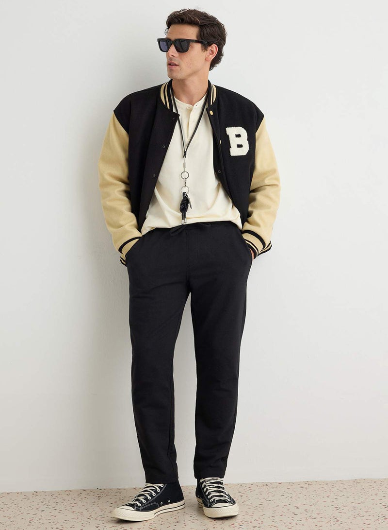 trendyol Black Regular/Normal Cut Open Leg Slim Sweatpants - Image 2