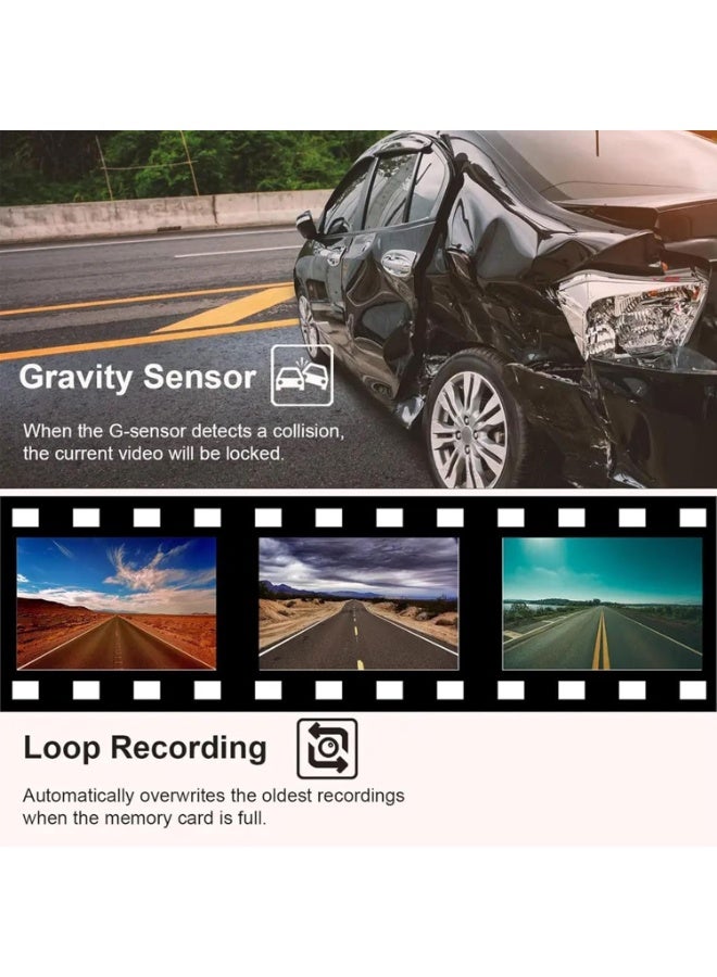 MUNTAQI 4K Dash Cam Front and Rear for Cars – Dual Channel Car Dash Camera with 1080P Rear Camera, 64GB SD Card, Built-in Wi-Fi GPS, 24H Parking Monitor, Loop Recording, G-Sensor, Night Vision - Image 3