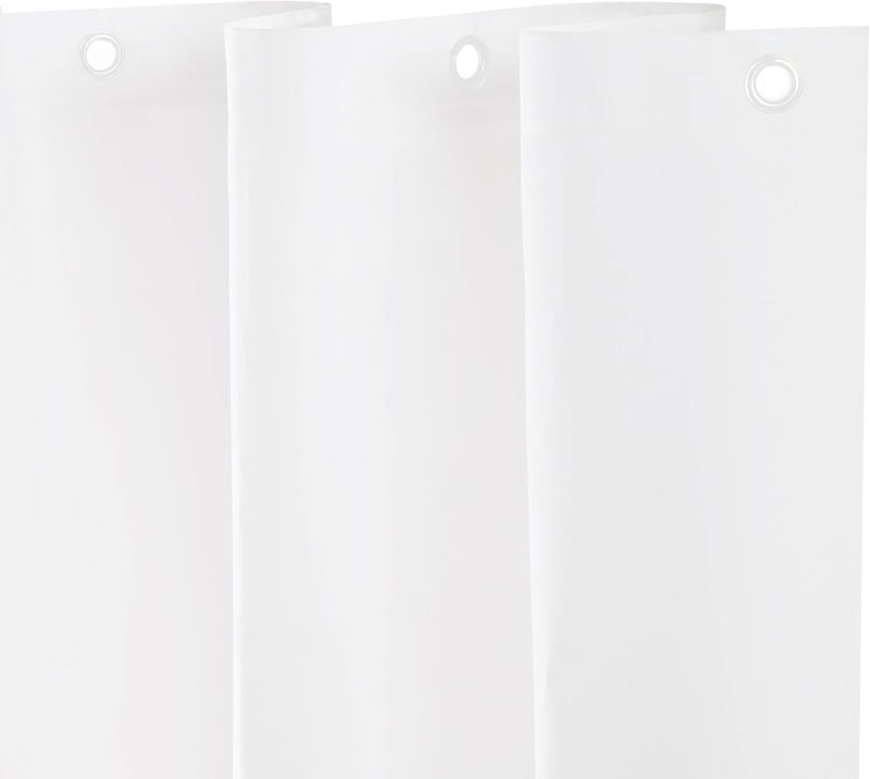 Kenney KN61430 Lightweight 3 Gauge Waterproof PEVA Shower Curtain Liner with Durable Eyelet Hang Holes and Weighted Magnetic Hem for Bathroom, 70" W x 72" H, White, 1-Pack - Image 1