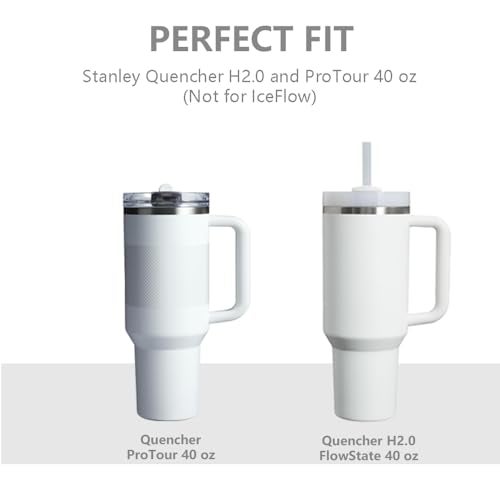 Dreamfocus 40 oz Leak Proof Handle Flip Straw Lid Replacement for Stanley 40 oz Quencher H2.0 and ProTour Tumbler, Not for 30 oz Cups - Image 3