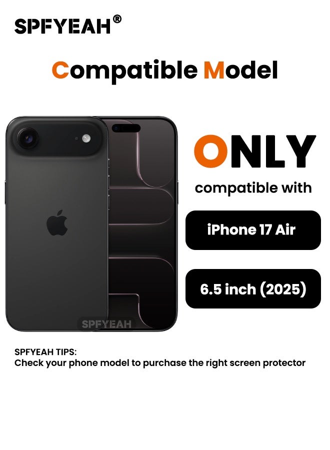 اس بي اف يا. 3 قطع من واقيات شاشة الخصوصية لجهاز iPhone 17 Air، [مضاد للتجسس بزاوية 28 درجة] [حساس للمس] [صلابة 9H] [مضاد للخدش] [خالي من الفقاعات] [مناسب للجراب] واقي شاشة مقوى لجهاز iPhone 17 Air مقاس 6.5 بوصة - Image 2