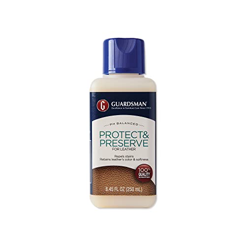 Guardsman Protect & Preserve Leather Protector for Leather Furniture & Car Interiors | Small Leather Goods and Leather Shoe Cleaner, 8.4 Fluid Ounces - Image 1