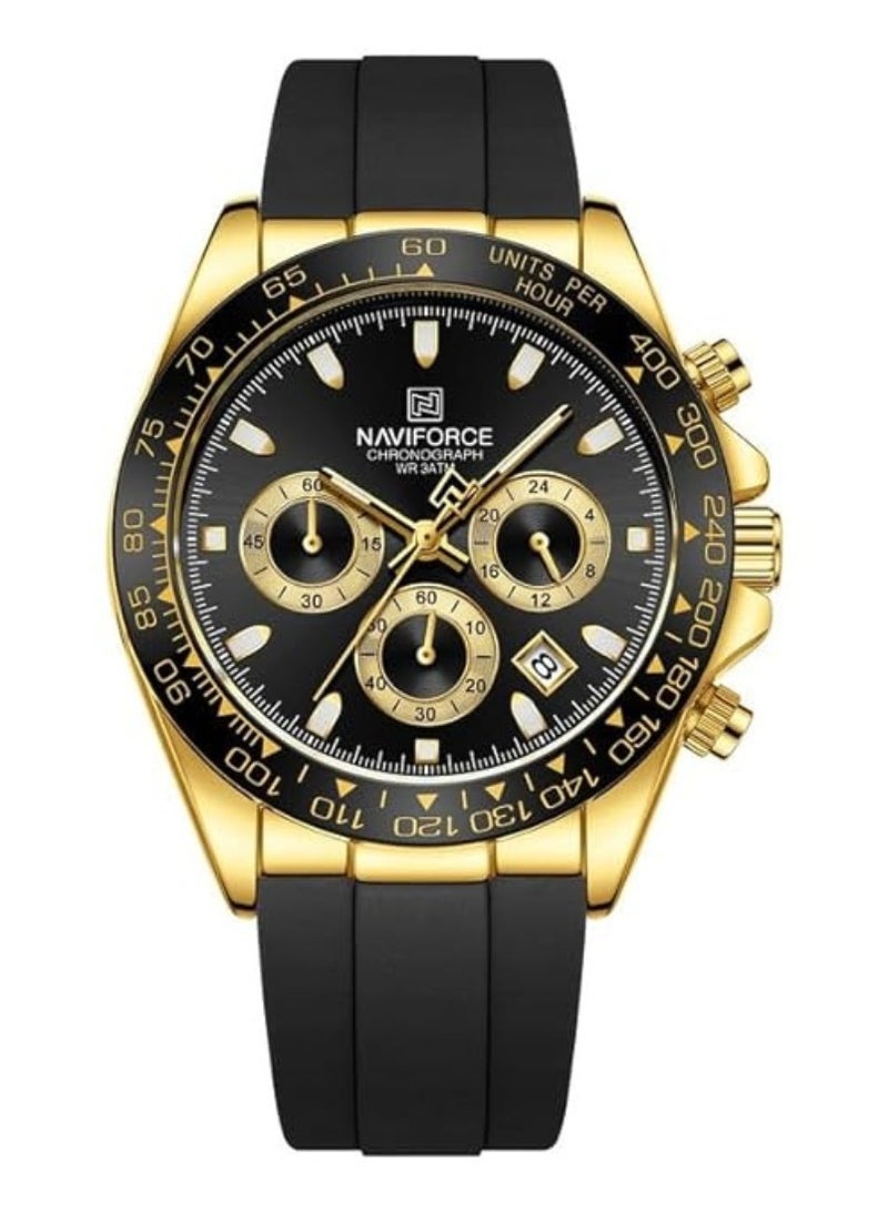 NAVIFORCE Men Chronograph Sports Silicon Strap Quartz Watch -NF8054 - Image 1