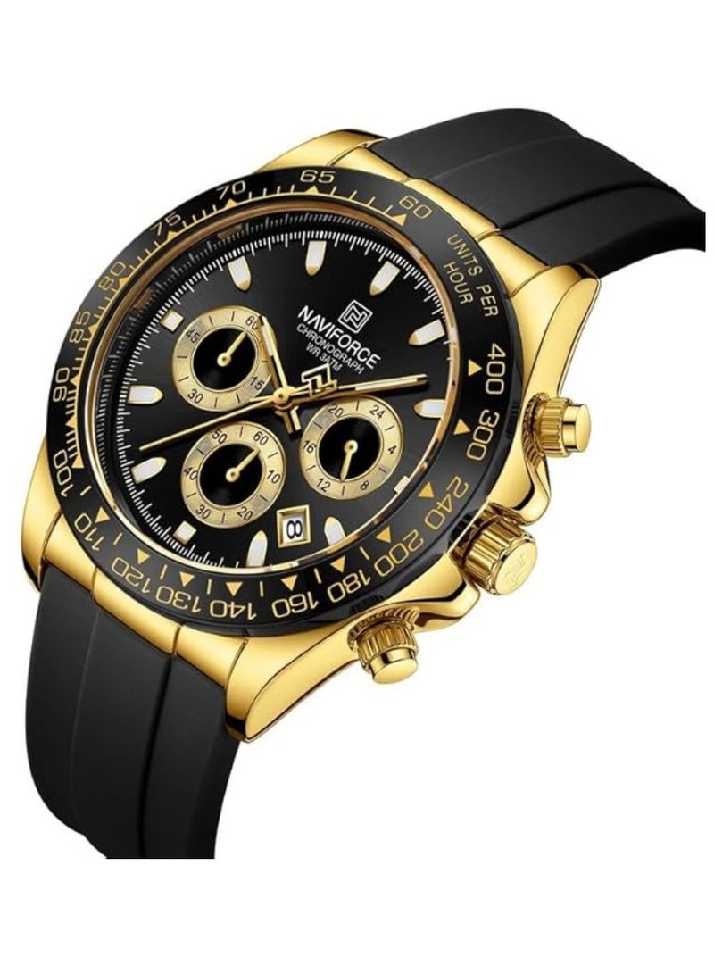 NAVIFORCE Men Chronograph Sports Silicon Strap Quartz Watch -NF8054 - Image 2