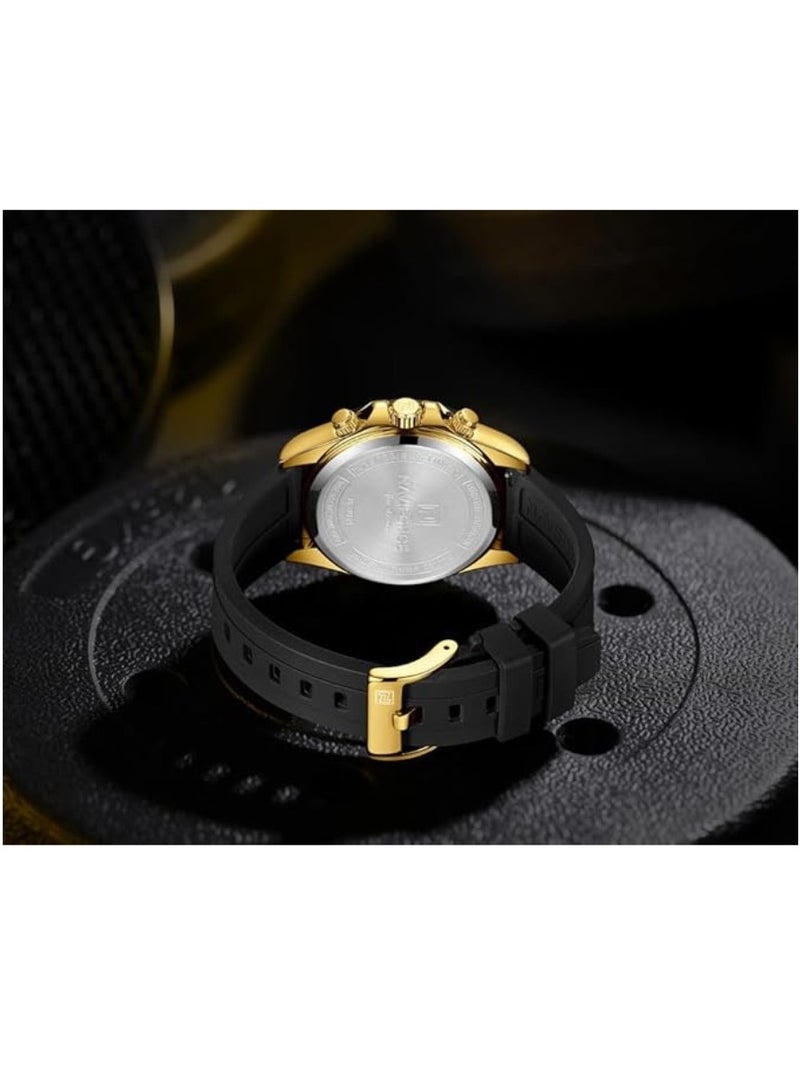 NAVIFORCE Men Chronograph Sports Silicon Strap Quartz Watch -NF8054 - Image 4