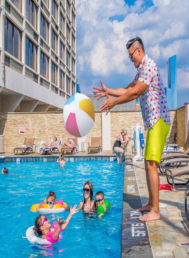 Novelty Place Inflatable Beach Balls - 12 Pack, 12" White Panels Alternate with Macaron Colors, Leak-Proof PVC - Summer Beach Pool Party Supplies, Fun Floating Toys for Teenagers, Adults - Image 4