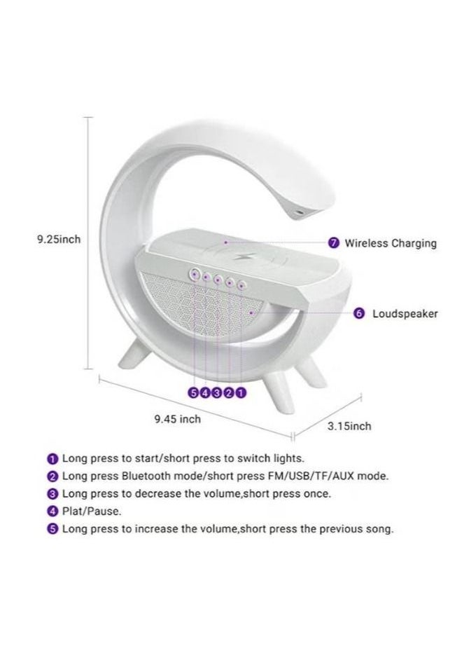 Multifunctional Ambient Light Phone Wireless Charging Bedside Night Light Multi-Mode Play Bluetooth Speaker