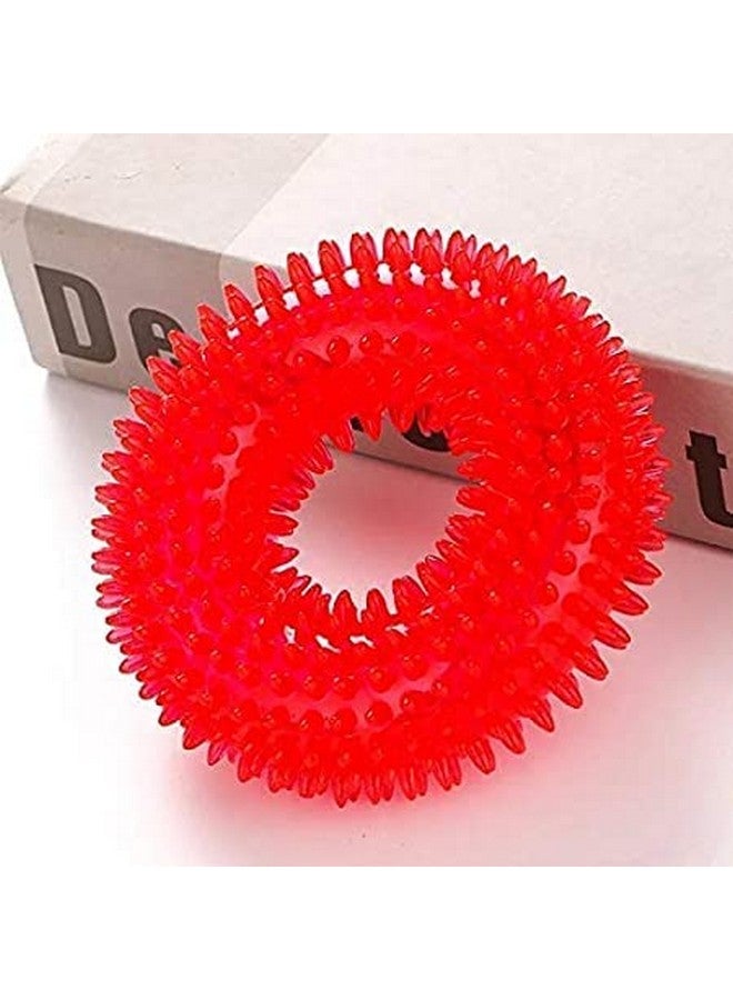 حلقة مضغ الأسنان ذات المسامير الصريرية + لعبة عظمة المسامير للكلاب (مجموعة من 2) - متعددة الألوان - Image 3