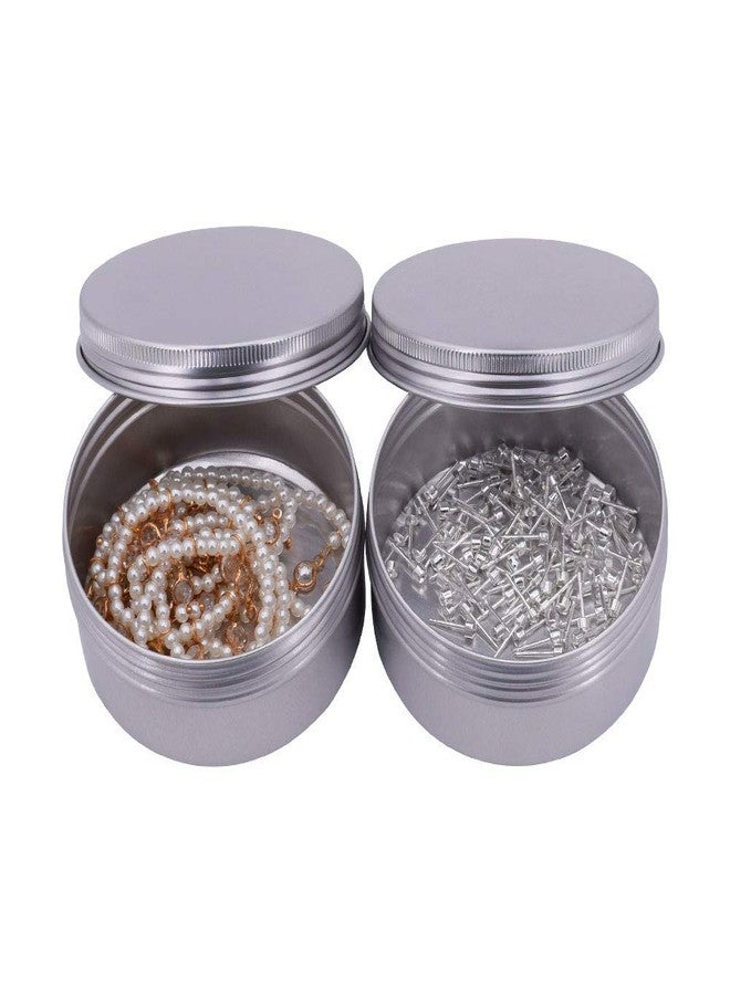 Qixivcom 10 Packs 5 Oz 150ml Round Tin Cans Aluminum Tin Screw Top Lid Metal Steel Tins Empty Cosmetic Sample Container Storage Organization for DIY Salve Crafts Spices Candies Tea Accessories - Image 3