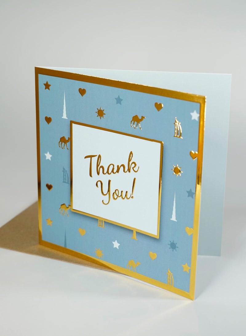 Share the Love Thank You Greeting Card – Elegant Blue Foil Design, Premium Quality Appreciation Card with Heartfelt Message, Perfect for Business, Friends, Family & Special Occasions - Image 2