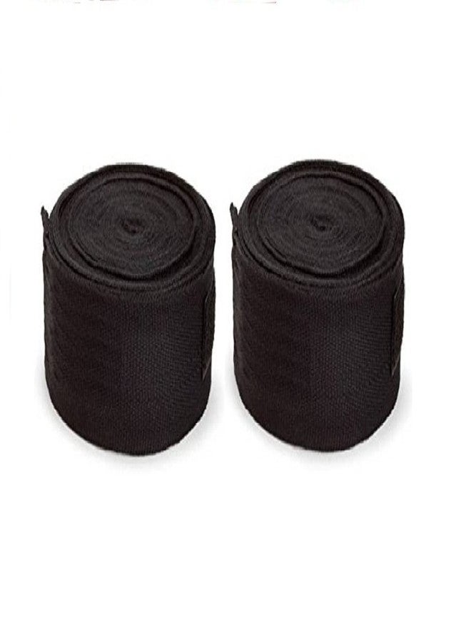 Venom 1 Pair Cotton Material (Length : 108 Inch) Boxing Hand Wraps Elastic Hand & Wrist Support for Kickboxing Training Gym Workout (Black) - Image 2