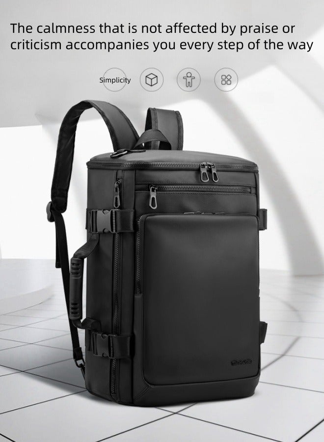 FAMILY Multifunctional Business Backpack Laptop Bag Waterproof Travel Bag Messenger Bag Student Schoolbag 30*20*43 Cm - Black  - Image 5