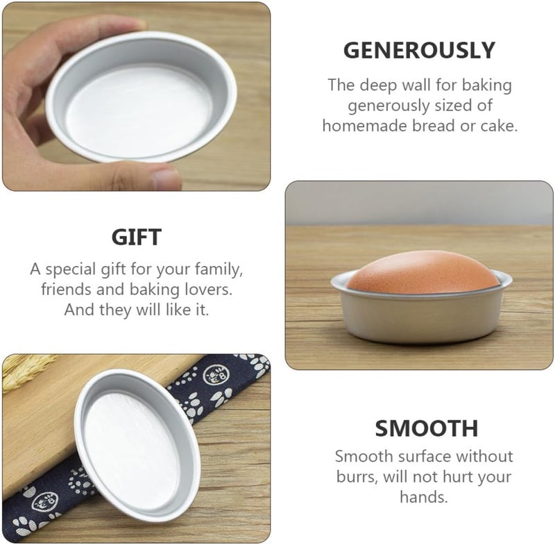 6pcs Non-stick Anodized Oval Cake Pans Oval Shape Cheesecake Baking Molds for Oven Use Specialty Baking Supplies - Image 5