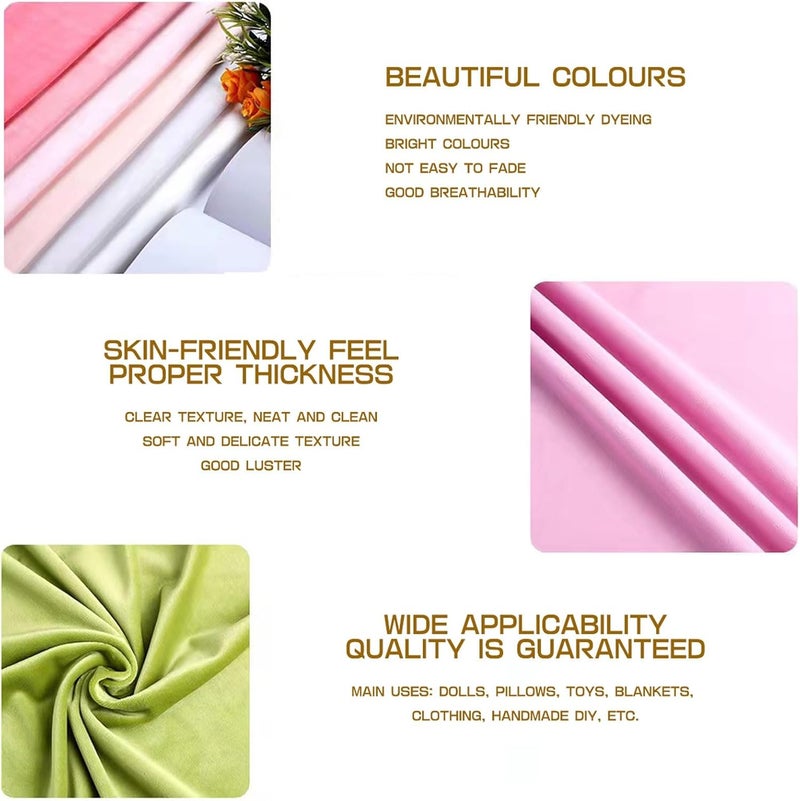 Velvet Super Soft Plush Short Pile Velour Fabric Material, for Clothing Home Décor Upholstery Backdrop Tablecloth Curtains Boxes Sewing Upholstery Repairs Costumes, 50x50cm/50x160cm (Color : Beige, - Image 2