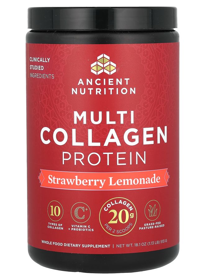Ancient Nutrition Multi Collagen Protein Strawberry Lemonade 1.13 lbs (513 g)