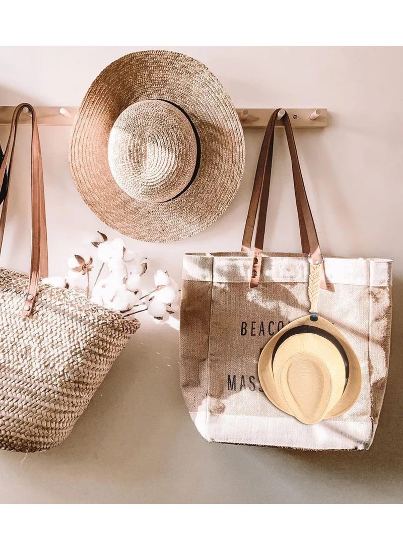 Travel Hat Clips for Handbags & Backpacks, Elastic Strap Clips for Hats, Mittens & Dresses, 6Pcs Set in Beige for Adults & Kids, Essential Outdoor Accessory - Image 5