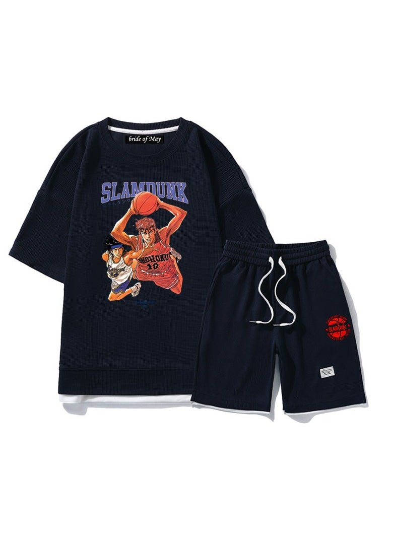 KUYING New Slam Dunk Master Casual Loose Straight Tube Two Piece Set  - Image 1