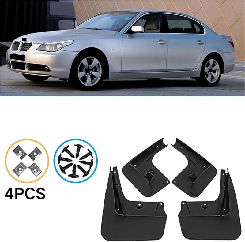 مجموعة BMW 5 Series E60 2004-2010 واقيات الطين الأمامية والخلفية 4 قطع - Image 3