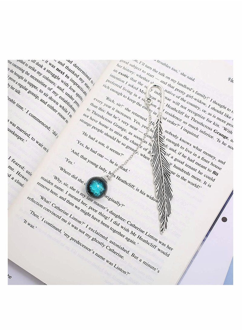 KASTWAVE - Bookmarks, Metal Bookmark, Retro Feather-shaped Twelve Constellation Bookmarks Ideal Creative Gifts For Readers, Women, Friends, Teachers And Children, Book Decorations - Scorpio - Image 1