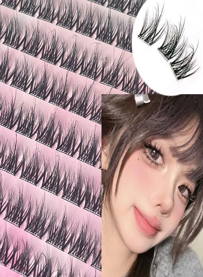 LASGOOS Self Adhesive Eyelashes 100 Clusters Press On Eyelash Clusters Natural Messy 5D Lash Extension Pre-Glued Cluster Lashes DIY Eyelash Extensions at Home No Glue No Remover Needed Lashes - Image 2