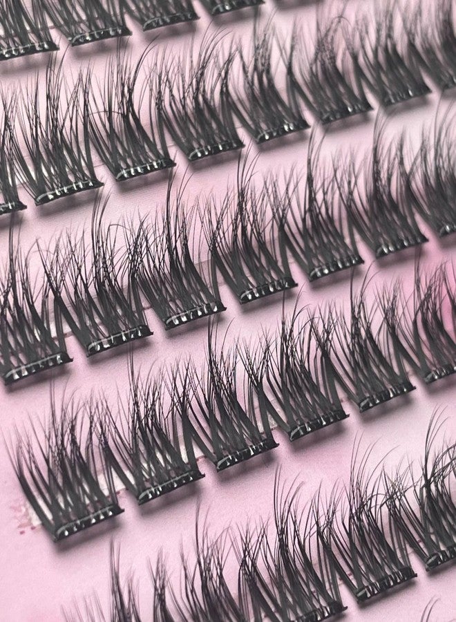 LASGOOS Self Adhesive Eyelashes 100 Clusters Press On Eyelash Clusters Natural Messy 5D Lash Extension Pre-Glued Cluster Lashes DIY Eyelash Extensions at Home No Glue No Remover Needed Lashes - Image 4