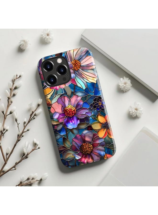 Goodon for iPhone 14 Pro Case Cute - Compatible with Magsafe - Dual-Layer Hard Shell & Silicone Cover - Protective Phone Case with Wildflower Designs for Women - Vibrant Defined Blossoms - Image 4