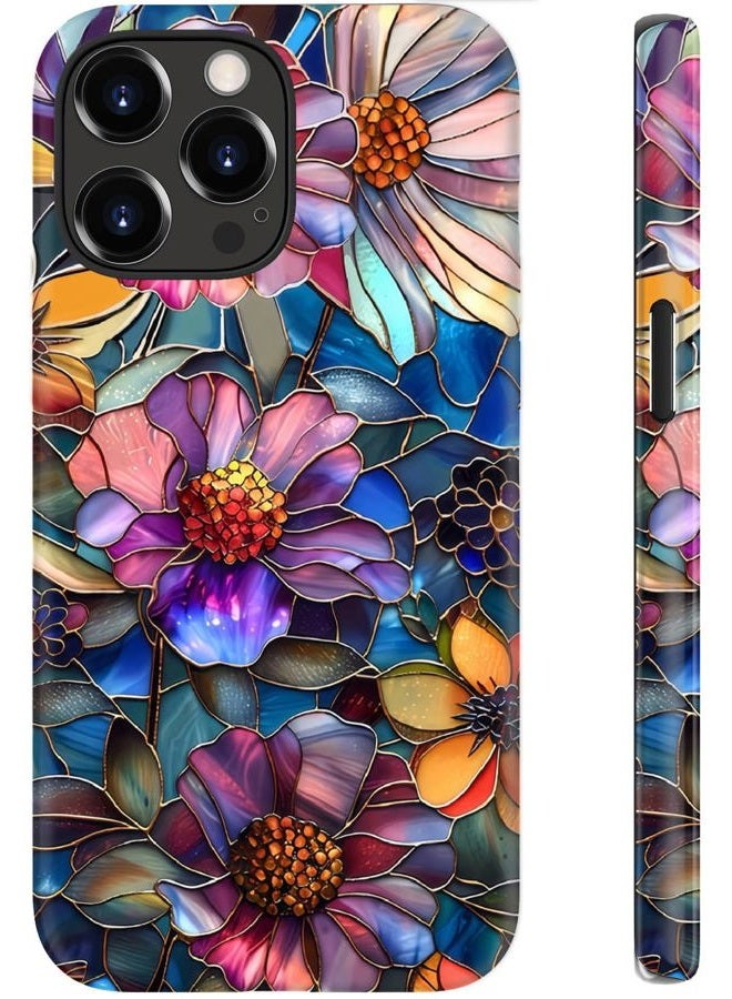 Goodon for iPhone 14 Pro Case Cute - Compatible with Magsafe - Dual-Layer Hard Shell & Silicone Cover - Protective Phone Case with Wildflower Designs for Women - Vibrant Defined Blossoms - Image 1