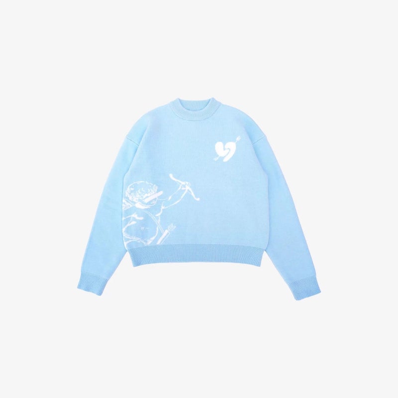 Y2K American High Street Casual Unisex Sweater, Cupid Archery Jacquard Knit Top - Image 4
