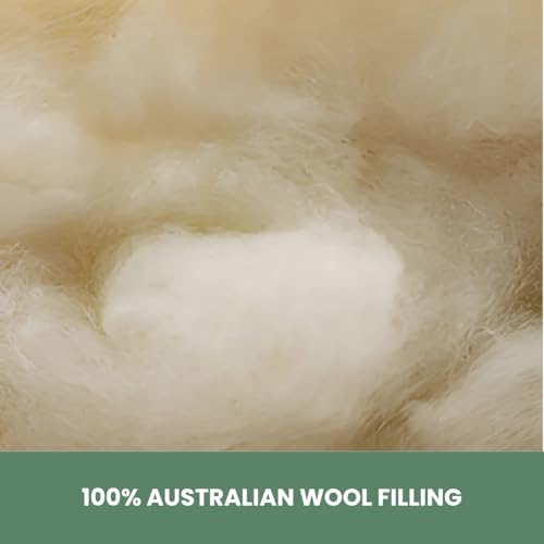 OrganicTextiles ORGANIC TEXTILES 100% Natural Wool Pillow with Organic Cotton Cover, GOTS Certified - (Standard - Pack of 1) - Image 5