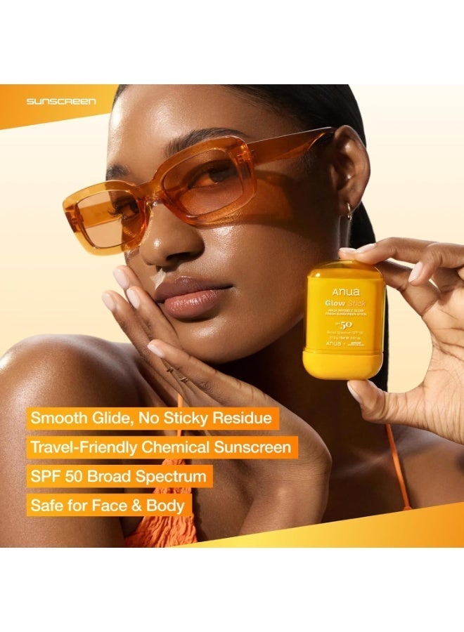 Anua Glow Stick Invisible Finish Sunscreen SPF 50 – No Cast Broad Spectrum with Ceramide & Hyaluronic Acid 17.5ggrams - Image 5